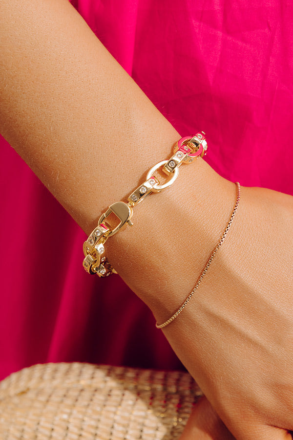 Melinda Maria Ashley Chain Link 9mm Bracelet in Gold Image - 2