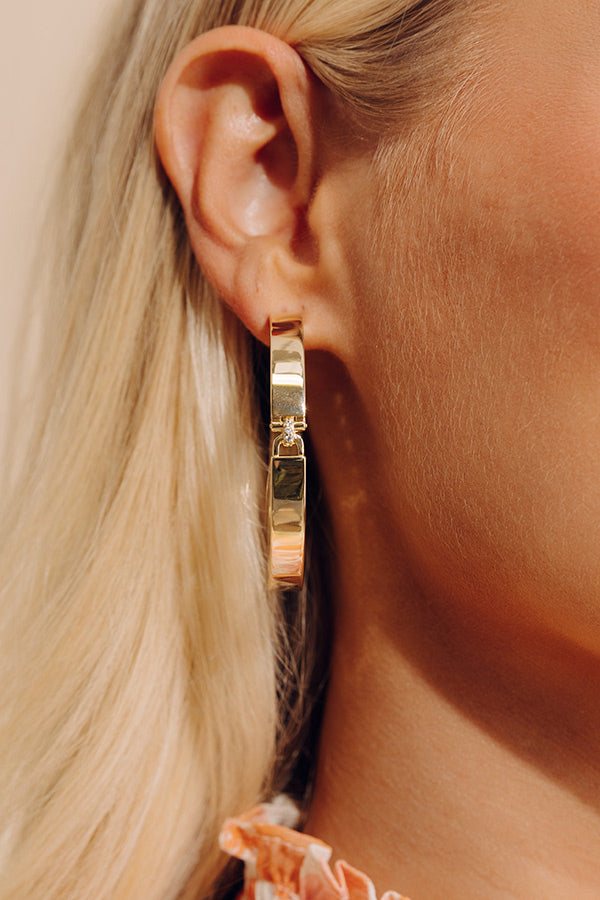 Melinda Maria Ashley Lock 2 inch Hoop Earrings Image - 2