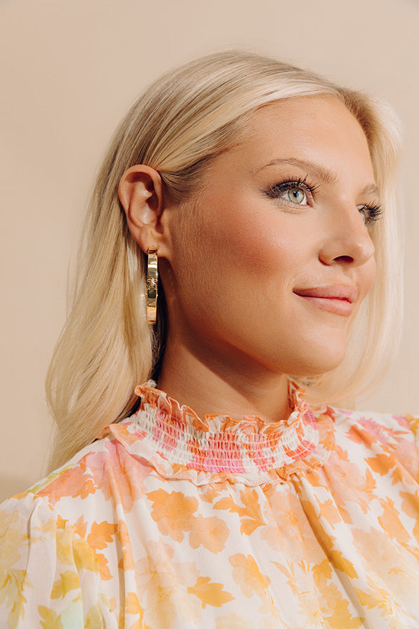 Melinda Maria Ashley Lock 2 inch Hoop Earrings Image - 1