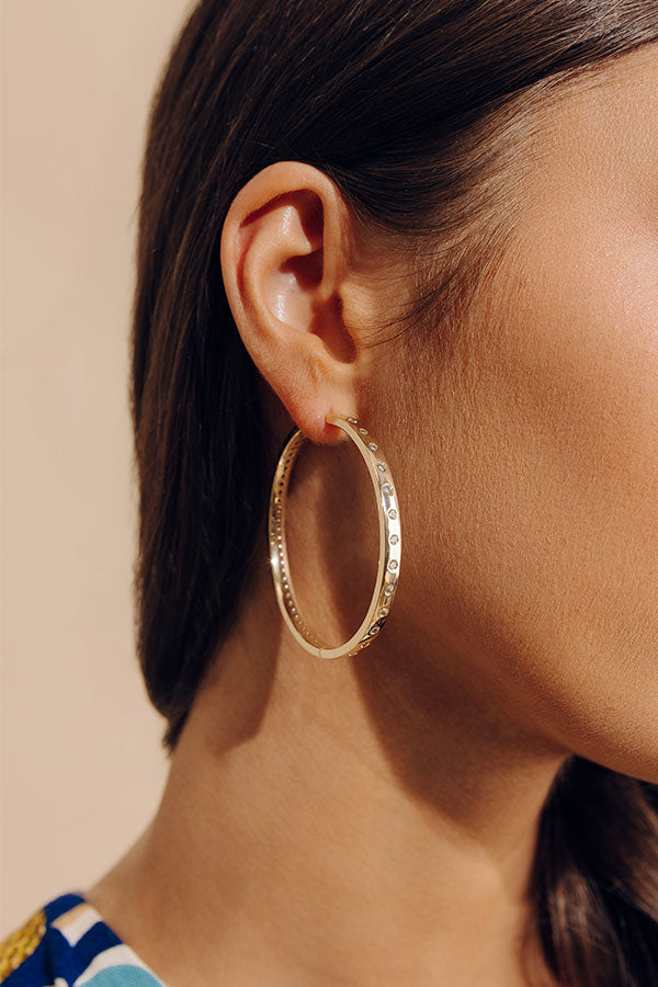 Melinda Maria Ashley Infinity Reversible 2 inch Hoop Earrings