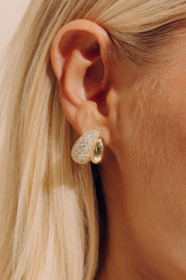 Melinda Maria Norah Pave Double Hoop Earrings