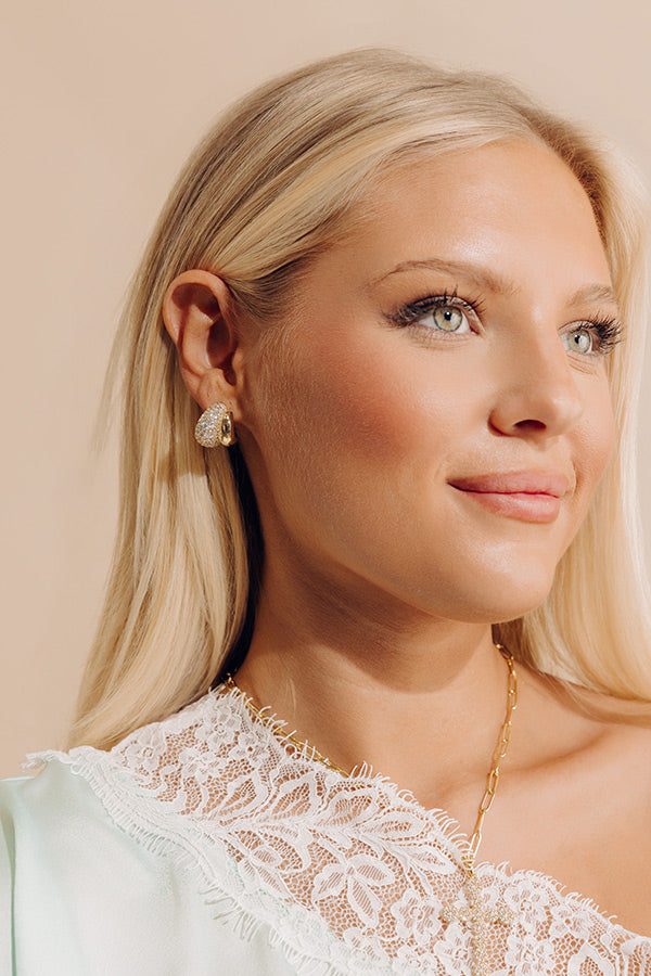 Melinda Maria Norah Pave Double Hoop Earrings Image - 2