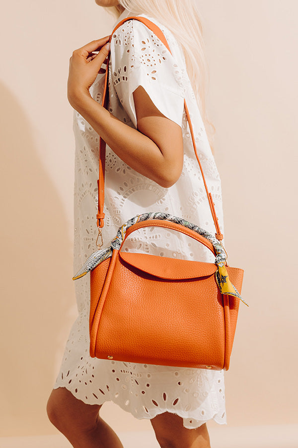 Manhattan Views Faux Leather Purse in Orange Image - 2