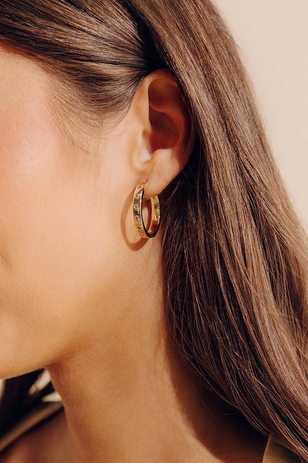 Melinda Maria Ashley Reversible 1 inch Hoop Earrings Image - 1