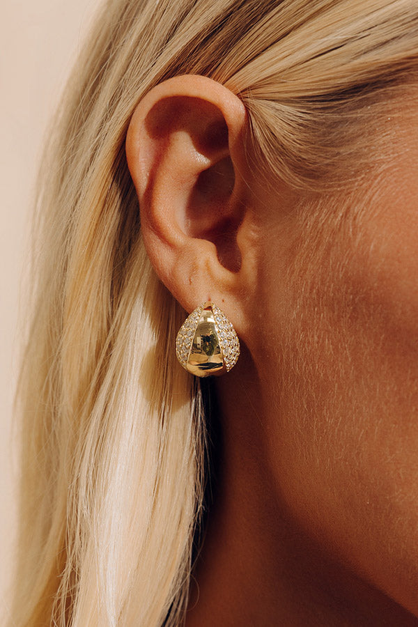 Melinda Maria Norah Split Pavé Huggie Earrings Image - 2