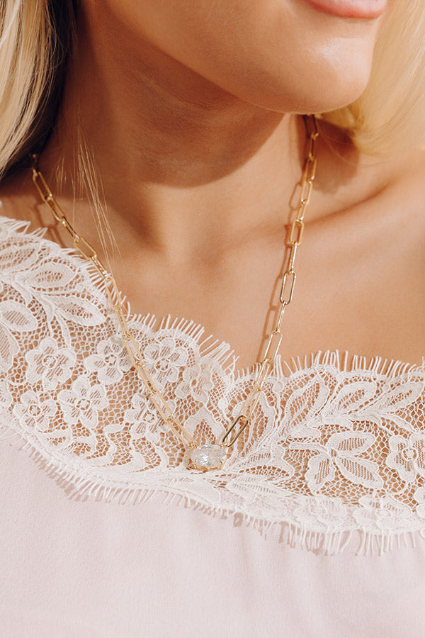 Melinda Maria Hello Gorgeous Samantha Chain Pendant Necklace