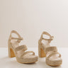 Alessia Raffia Woven Platform Heel Image - 1
