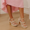 Alessia Raffia Woven Platform Heel Image - 1