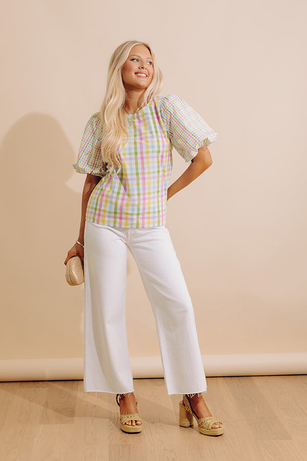 Sweet Grace Gingham Top