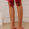 Murphy Faux Leather Wedge in Red Image - 1