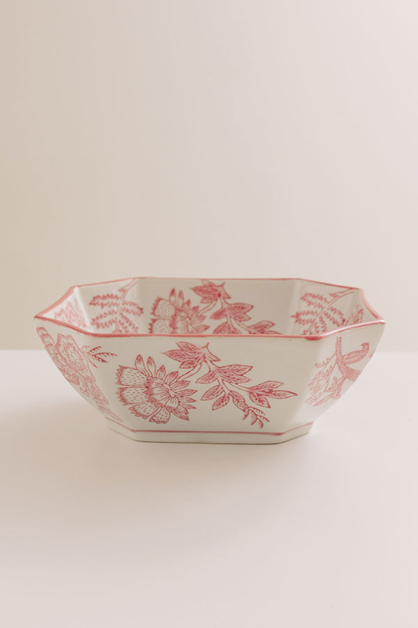 Sweet Moment Floral Chinoiserie Stoneware Bowl Image - 2