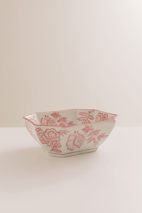 Sweet Moment Floral Chinoiserie Stoneware Bowl Image - 1