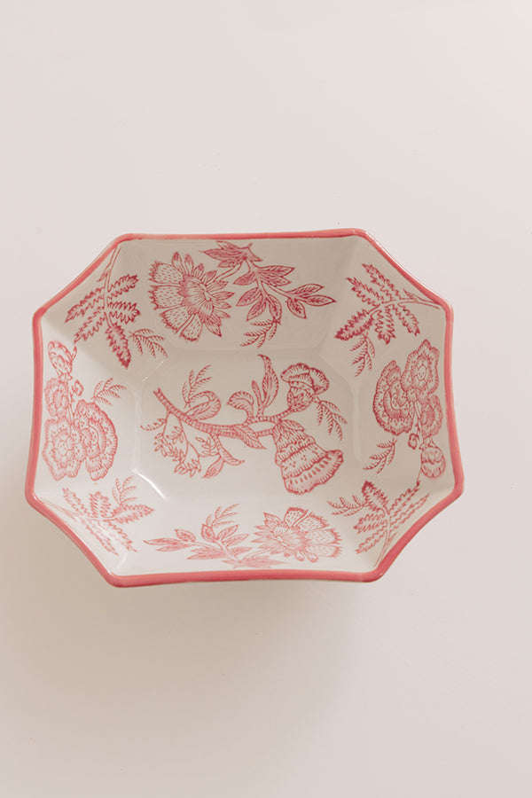 Sweet Moment Floral Chinoiserie Stoneware Bowl Image - 3