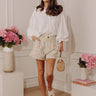 First Pick High Waist Floral Eyelet Shorts Image - 1