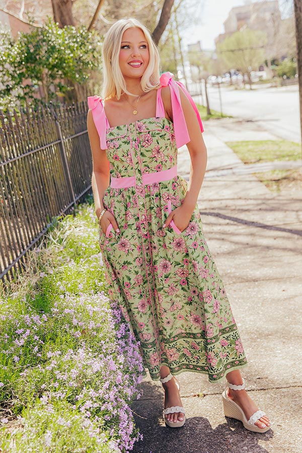 Bloom and Bliss Floral Midi Dress Image - 5