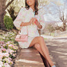 Rose Garden Bliss Denim Mini Dress Image - 1