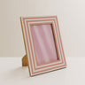 Stripe A Pose Resin Photo Frame in Pink Image - 1