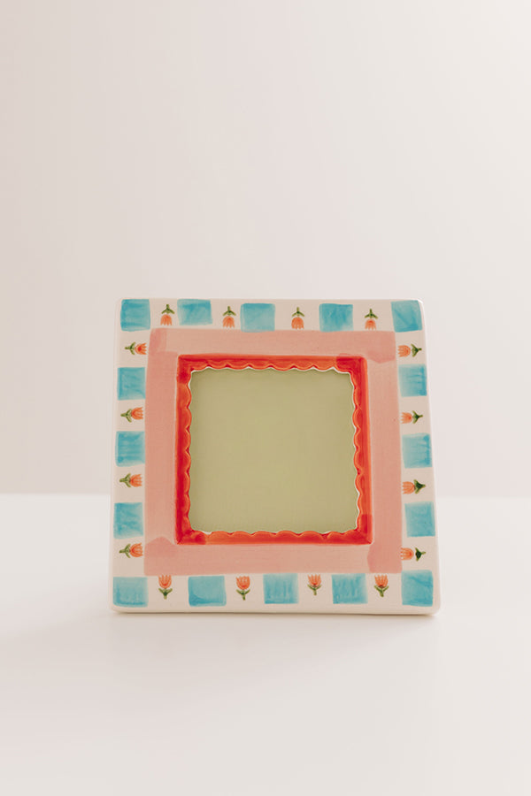 Cherished Moments Stoneware Mini Photo Frame in Blue Image - 2