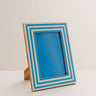 Stripe A Pose Resin Photo Frame in Ocean Blue Image - 1