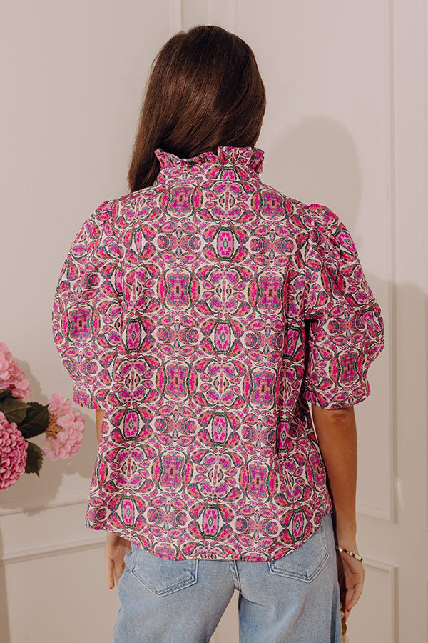 Uptown Pretty Button Up Top Image - 4