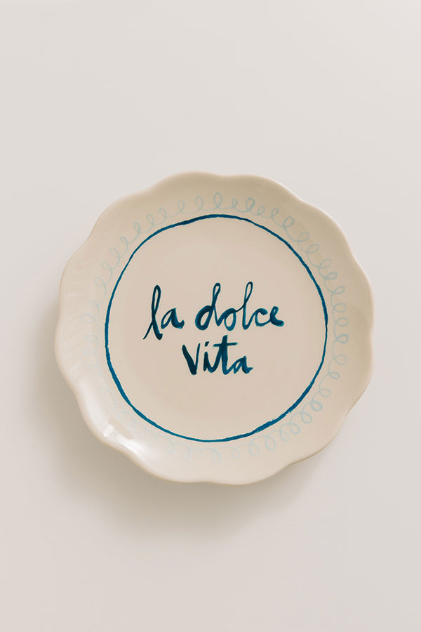 La Dolce Vita Scalloped Stoneware Mini Plate Image - 1