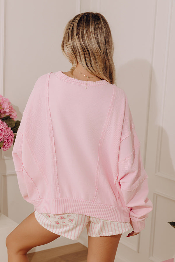 Soft Touch Oversized Knit Sweatshirt Image - 4