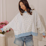 Floral Daydream Oversized Sweatshirt in Sky Blue Image - 1