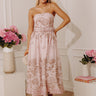 Paris Petals Midi Dress in Pink Image - 1