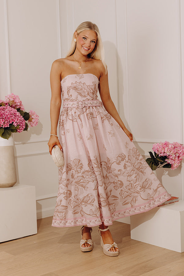 Paris Petals Midi Dress in Pink – Impressions Online Boutique