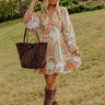 Full Hearted Patchwork Floral Mini Dress Image - 1