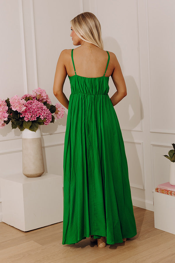boutique maxi dress A Little Getaway Woven Maxi Dress L / kelly-green