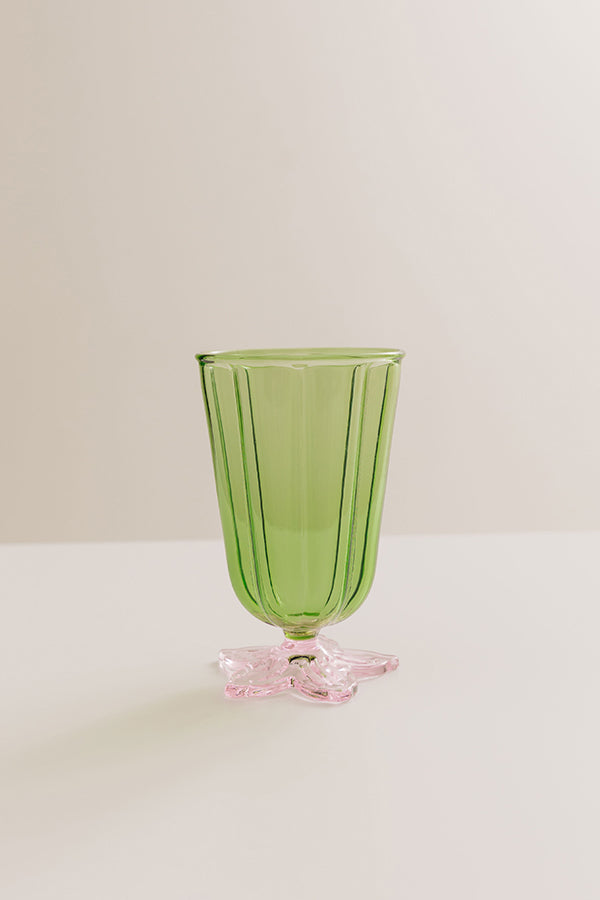 Flower Party Fluted Drinking Glass Image - 2