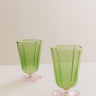 Flower Party Fluted Drinking Glass Image - 1