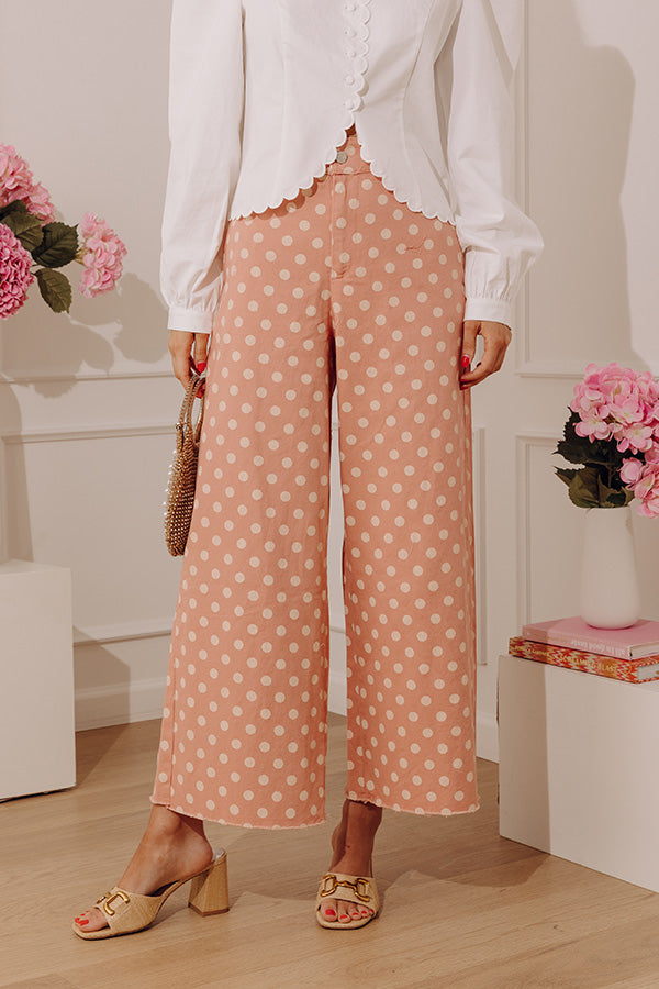 In The Spotlight High Waist Wide Leg Jeans in Peach Blush Image - 1