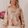 Morning Stroll Floral Knit Sweater Image - 1