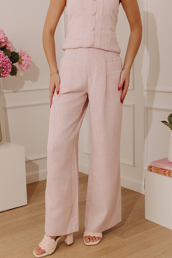 Polished Moment High Waist Tweed Wide Leg Pants Image - 2