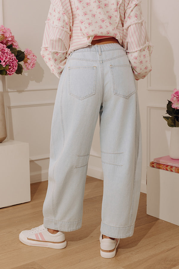 Casual Luxe Midrise Barrel Leg Jean Image - 3