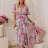 Watercolor Whimsy Floral Midi Dress Image - 1