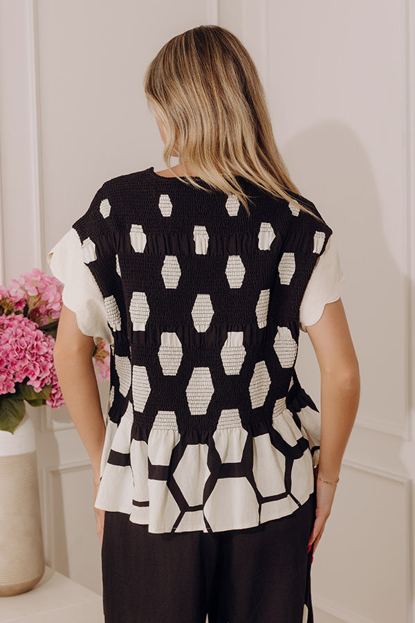 Metro City Muse Smocked Top Image - 4