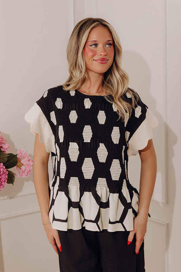 Metro City Muse Smocked Top Image - 1