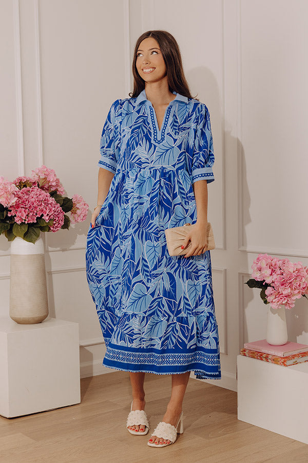 Bloom Bliss Getaway Floral Midi Dress Image - 4