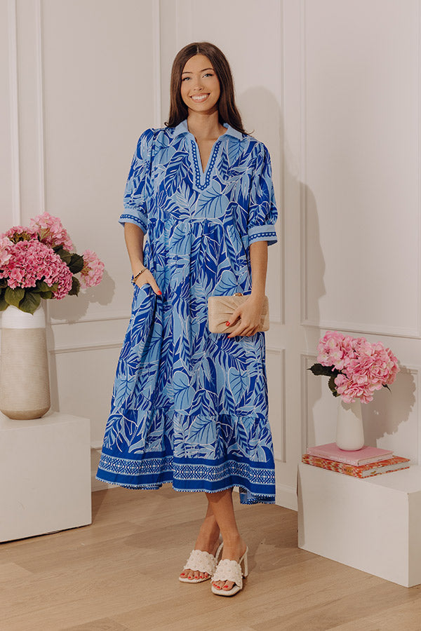 Bloom Bliss Getaway Floral Midi Dress Image - 1