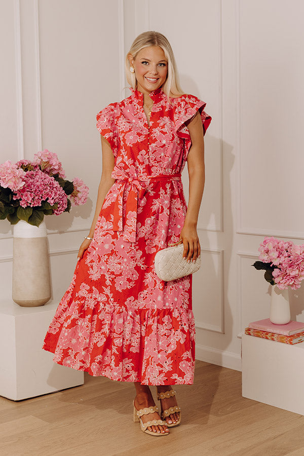 Floral Keepsake Eyelet Midi Dress Image - 1