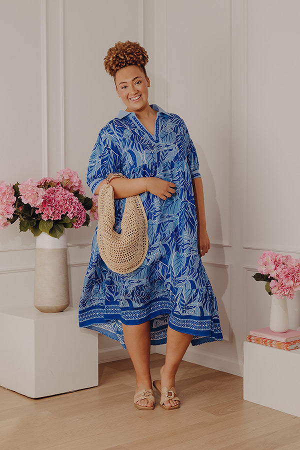 Bloom Bliss Getaway Floral Midi Dress Curves Image - 1