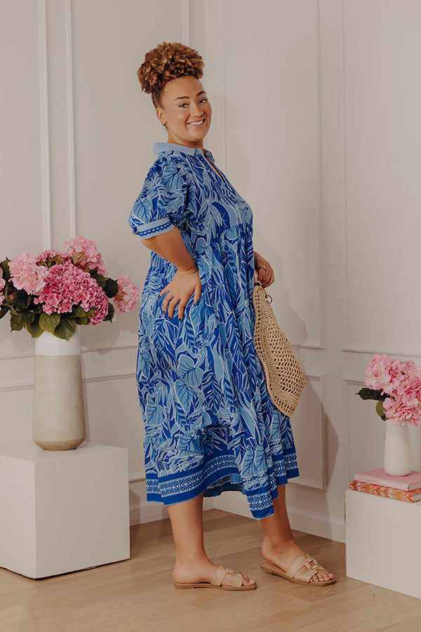 Bloom Bliss Getaway Floral Midi Dress Curves Image - 2