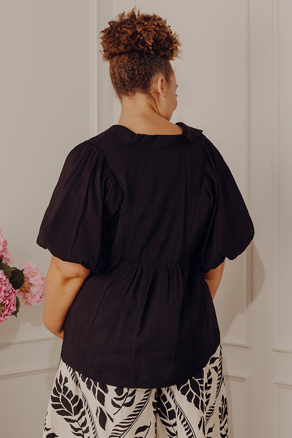 Penthouse Poise Smocked Top Curves Image - 4