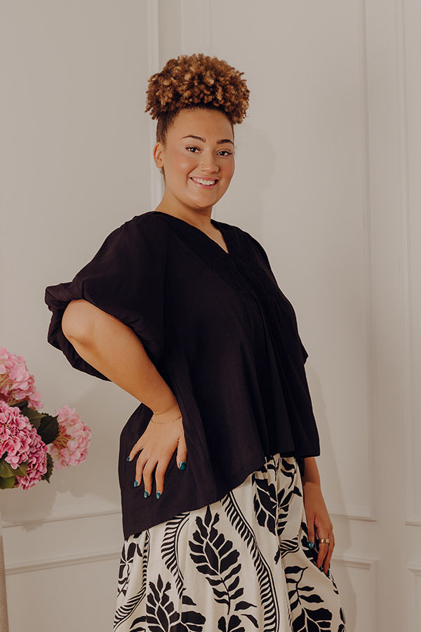 Penthouse Poise Smocked Top Curves Image - 3