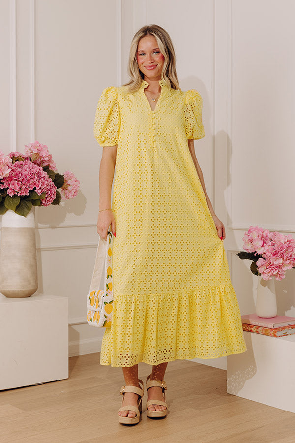 Easy Grace Eyelet Midi Dress Image - 3
