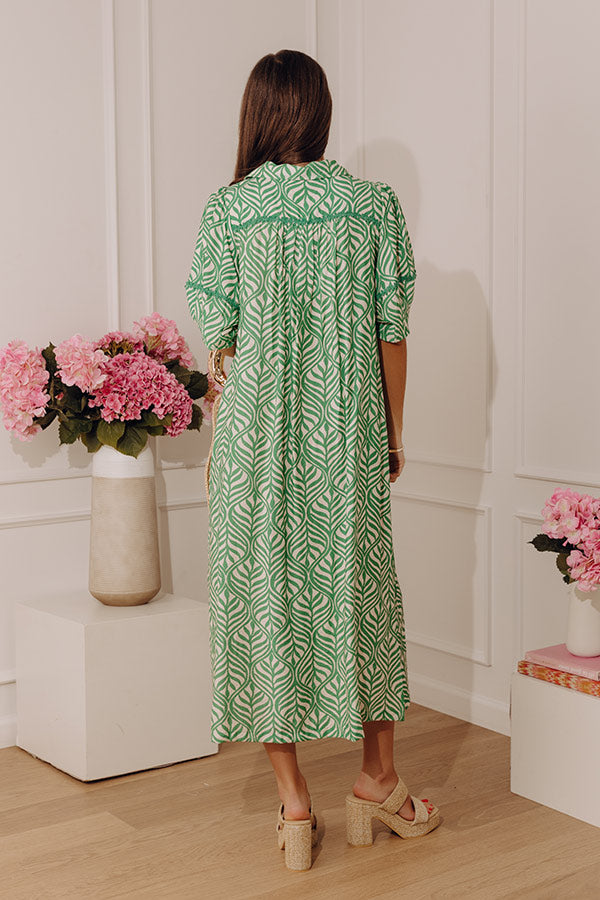 Resort Ready Muse Midi Dress in Green Image - 4
