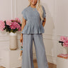 Seaside Bistro Midrise Linen-Blend Wide Leg Pants in Airy Blue Image - 1